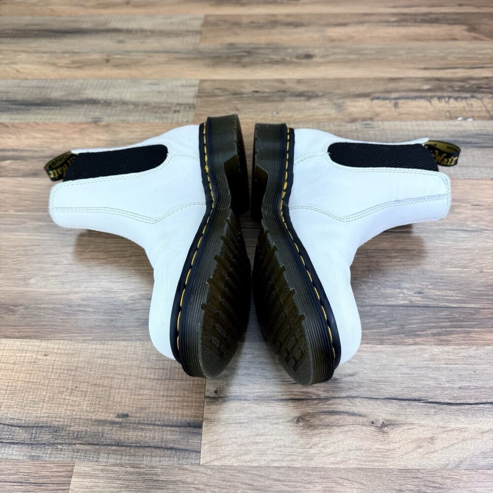 Dr. Martens Women Size 8 Air Wair White Smooth Leather Chelsea Boots - Picture 7 of 10